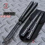 TheONE Channel Balisong KRAKEN clone w/ Black Hardware - Trainer INKED