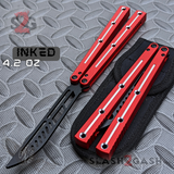 TheONE Channel Balisong KRAKEN clone w/ Black Hardware - Trainer INKED