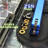 Kraken (clone) Spare Hardware - The ONE Channel Balisong Butterfly Knife w/ Zen Pins, Pivots Washers Bushings krake laken 