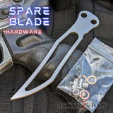 Monarch Clone Balisong Spare Trainer Blade The One Replacement Hardware Bushings Washers Pivots Screws Dull Safe Practice Training S2G slash2gash