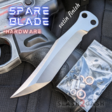 Monarch Clone Balisong Spare Sharp Blade The One Replacement Hardware Bushings Washers Pivots Screws Live Satin Finish