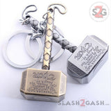 Marvel The Avengers Thor Thor's Hammer Metal Keyring Keychain