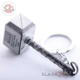 Marvel The Avengers Thor Thor's Hammer Metal Keyring Silver Keychain