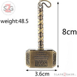 Marvel The Avengers Thor Thor's Hammer Metal Keyring Bronze Keychain