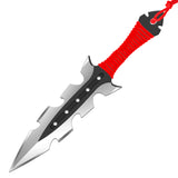 7" Shark Tooth Throwing Knives Black Red Ninja Knife - 3 PC Set