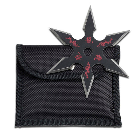 Throwing Star Perfect Point Shuriken 6 Point Ninja Weapon - 4" Black
