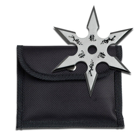 Throwing Star Perfect Point Shuriken 6 Point Ninja Weapon - 4" Silver