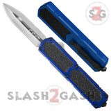 Titan OTF Dual Action Blue Automatic Knife Plain Edge Dagger