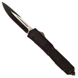 Titan II Dual Action OTF Automatic Knife Black 2 Tone - Single Edge