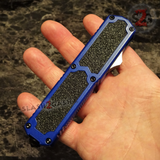 Taiwan Titan OTF D/A Blue Handle Automatic Knife Switchblade - upgraded Dual Action out-the-front knives