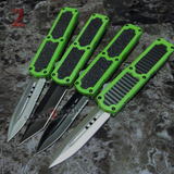Taiwan Titan OTF D/A Lime Green Automatic Knife Switchblade - upgraded Dual Action out-the-front knives slash 2 gash Zombie Killer