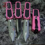Taiwan Titan OTF D/A Pink Automatic Knife Switchblade - upgraded Dual Action out-the-front knives slash 2 gash
