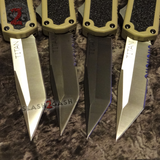 Taiwan Titan OTF D/A Desert Tan Automatic Knife Sand Switchblade - upgraded Dual Action out-the-front knives slash 2 gash