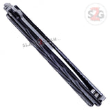 Twist Butterfly Knife Drop Point Balisong - Black Damascus M-Tech Darrel Ralph