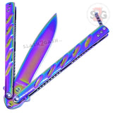 Twist Butterfly Knife Drop Point Balisong - Rainbow Spectrum M-Tech Darrel Ralph