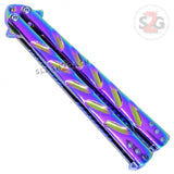 Twist Butterfly Knife Drop Point Balisong - Rainbow Spectrum M-Tech Darrel Ralph