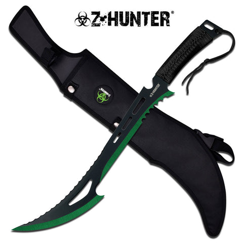 24" FULL TANG Tactical Survival Zombie MACHETE w/ Sheath Knife Sword