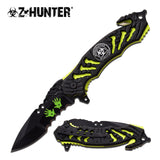 Neon Green Zombie Bio Hazard Apocalypse Survivor Rescue Knife ZB-160ZG