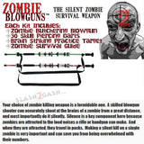 Zombie 36" Blowgun .40 cal LOADED w/ 30 Darts - Green - Avenger Blowguns USA