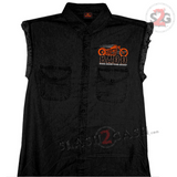 motorcycle denim back off skeleton bone finger BADD - Black
