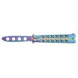 Butterfly Knife TRAINER Dull Balisong w/ Spring Latch - Grey