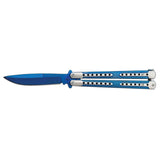 Diamond Grip Balisong Grippy Butterfly Knife w/ Spring Latch - Asst. colors