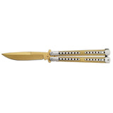 Diamond Grip Balisong Grippy Butterfly Knife w/ Spring Latch - Asst. colors