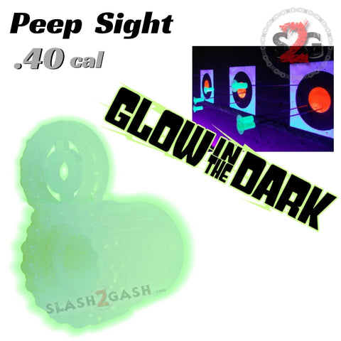 Peep Sight .40 Caliber Blowgun Accessory - Glow In The Dark Crosshair Muzzle Guard