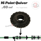 Blowgun Accessory 16 Point Dart Quiver .40 Caliber Accessories - Fits Target Darts/Sharpwire, Holder
