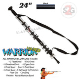 Warrior 24" Blowgun .40 cal LOADED w/ 40 Darts - Black - Avenger Blowguns USA