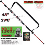 Zombie Blowguns .40 cal LOADED w/ 30 Darts - Blood Red Camoflage 48" inch 2PC - Avenger USA