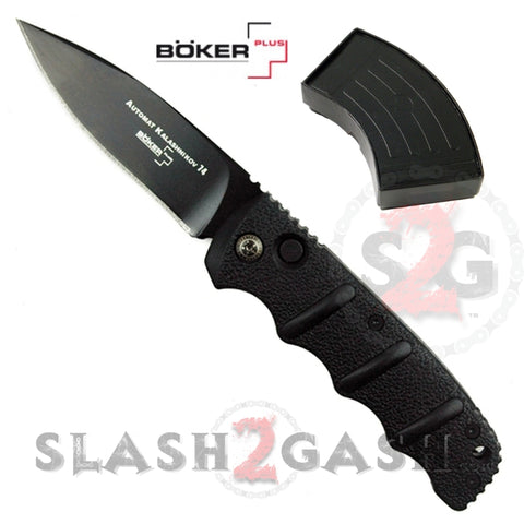 Boker Kalashnikov Automatic Conversion Knife - Black Drop Point Switchblade AK47 AK74