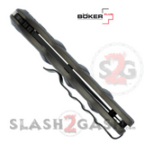 Boker Kalashnikov Automatic Conversion Knife Gun Metal Grey - AUS-8 Drop Point Serrated Switchblade AK47 AK74