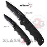 Boker Kalashnikov Mini Automatic Knife Small 73 - AUS-8 Black Tanto Serrated Switchblade AK47 AK74