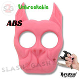 Brutus the Bulldog Self Defense Keychain ABS Knuckles - Pink Punchy Puppy