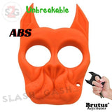 Brutus the Bulldog Self Defense Keychain ABS Knuckles - Orange Punchy Puppy