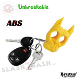 Brutus the Bulldog Self Defense Keychain ABS Knuckles - Yellow Punchy Puppy Unbreakable