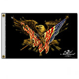 Hot Leathers 2nd Amendment Eagle Flag 3 x 5 w/ Metal Grommets