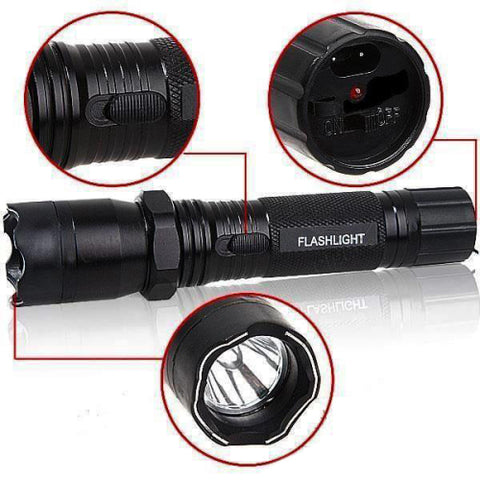 Guard Star 9.8MV Alloy Flashlight StunGun w/ 500 Lumen CREE LED Bulb