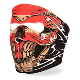 Hot Leathers Red Skull Face Neoprene Face Mask Tribal