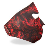 Hot Leathers Red Shredder Skull Neoprene Face Mask