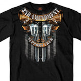 Hot Leathers Crossed Pistols Short Sleeve Shirt 2nd Amend. Support Crew