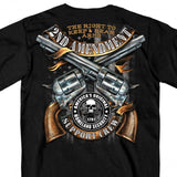 Hot Leathers Crossed Pistols Short Sleeve Shirt 2nd Amend. Support Crew