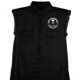 Hot Leathers 2nd Amendment Sleeveless Denim Biker Shirt