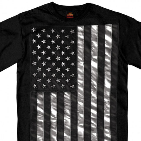 Hot Leathers Jumbo Black and White Flag T-Shirt NEW American Flag