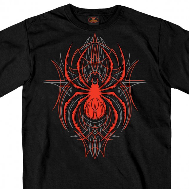 イタリア館　BLACK SPIDER ボッチョーニTシャツ Lサイズ Hot Leathers Pinstripe Spider Short Sleeve T-Shirt Slash2Gash