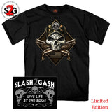 Hot Leathers 2nd Amendment Camo Skull T-Shirt Crossed Shotguns Custom slash2gash S2G Backprint