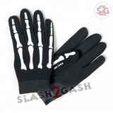 Hot Leathers Skeleton Bones Mechanics Gloves
