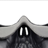 Half Face Wargame Mask Metallic Skeleton Mask Protective Party Festival Face Guard Black Silver