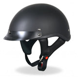 Hot Leathers D.O.T. Flat Black Matte Finish Motorcycle Helmet